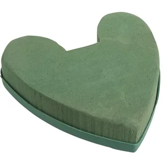 Rayher 30204000 Naß-Steckform Herz für Frischblumen, Nass Steckschaum für Blumengestecke zur Hochzeit, Taufe und Geburtstag, 15 cm