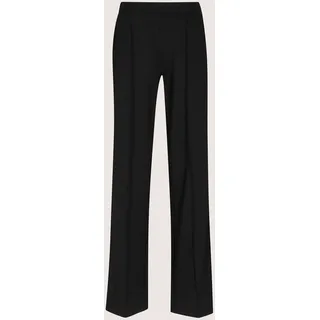MADELEINE Jerseyhose "Jerseyhose Schlupfhose mit Kontraststreifen" Jerseyhose mit seitlichem Galonstreifen, schwarz, weiß