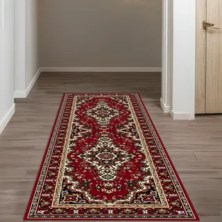 OTTO home Läufer »Oriental, Made in Belgium« rechteckig 7 mm Höhe Läufer, Brücke, Kurzflor, Orient-Optik, mit Bordüre, gewebt,