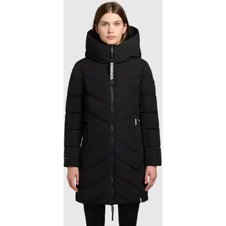 Steppmantel KHUJO "DARKA2", Damen, Gr. S (36), schwarz, Steppware, Obermaterial: 100% Polyester. Futter: 100% Nylon. Wattierung: 100% Polyester, unifarben, ca. Mitte Oberschenkel, Mäntel Steppmantel