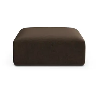 Cosmopolitan Design Pouf Campi aus Samt Schokolade , Dunkelbraun , Textil , 90x40x90 cm , Wohnzimmer, Sessel, Hocker & Hockerbänke, Poufs