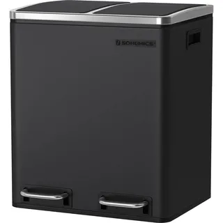 Songmics Mülltrenner 2 x 15 l Schwarz