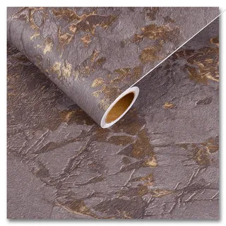 CRE8TIVE Braun Gold Tapete Selbstklebend Marmoroptik Klebefolie Küche Wasserfest Marmor Folie für Möbel Abnehmbar Küchenarbeitsplatte Vintage Tapete Badezimmer Schrankfolie Wohnzimmer 30cm x 200cm