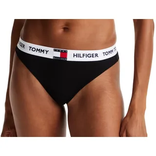 Tommy Hilfiger Damen String Classic Thong Unterwäsche, Schwarz (Black), L