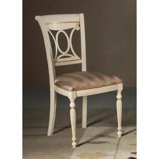 Gruppe Set 2x Stuhl Esszimmerstuhl Stuhle Holz Luxus Essgruppe Garnitur Möbel - Weiß