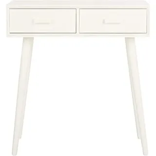 SAFAVIEH Modern Wooden Accent Table, in Antique and White, 35 X 70 X 80