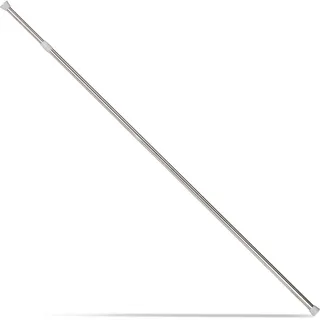 Relaxdays Klemmstange 1-läufig Ø 16 mm 150 - 280 cm Silber