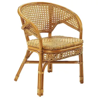 Kobolo NIMES Rattansessel 58 x 61 x 46 cm braun