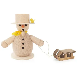 Bastelsatz Räuchermann Schneemann mit Schlitten BxHxT 21x15x9cm NEU Rauchmann