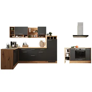 Respekta Winkelküche Hilde L-Form 280 cm grau