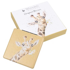 Wrendale Designs Taschenspiegel"Blumen" Giraffe