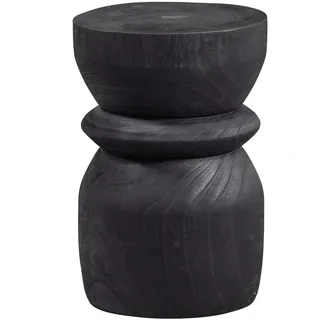 Woood Hocker Paulowniaholz Ø 28 x 40 cm Schwarz
