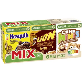 Nestlé Mix Cerealien Mini Packs, 6 Stück, 1er Pack (1x200g à 4x30g, 2x40g)