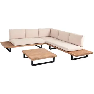 Mendler Garten-Garnitur HWC-H54 7-tlg. Beige