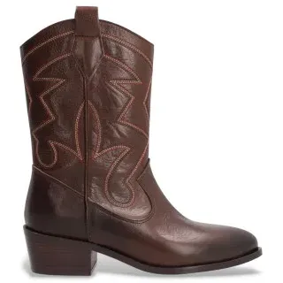 Alpe für Damen. 538635 Brown Queens Lederstiefel (37), Braun, 3 bis 5 cm, Keine, Lässig