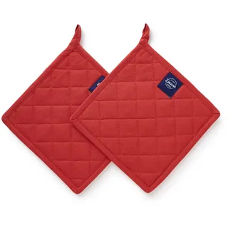 Encasa XO 21 cm Ofen-Mikrowellen-Topflappen (2er-Set) zum Kochen und Backen in der Küche - hitzebeständig, Schutz der Hände vor heißen Gerätschaften - Mango