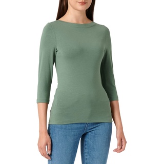 VERO MODA Damen Stretch T-Shirt 3/4 Arm Basic U-Boot-Ausschnitt Top Oberteil Regular Fit Langarm VMPANDA