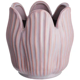Butlers Blumenübertopf (4er Set) Tulip , Violett , Keramik , 16 cm , Dekoration, Blumen & Blumentöpfe, Übertöpfe