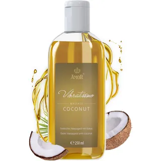 Vibratissimo Coconut 250 ml Massageöl - Natürliche Entspannung mit KokosDuft - Hautpflege, Wellness, Exotischer Duft