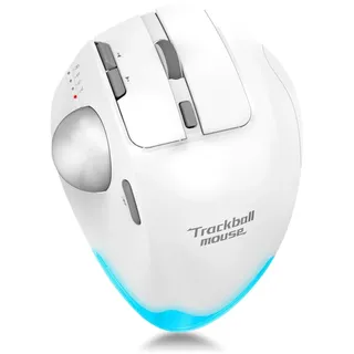 zelotes Kabellose Trackball Maus,Bluetooth,4800DPI,8 Tasten,Daumenbedienung,Wiederaufladbar, Ergonomische Design,Maus Kabellos Funkmaus für Laptop,PC,Tablets