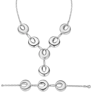 Orphelia Damen-Schmuckset Pure Collection 925 Sterlingsilber Kette 43 cm Armband 19 cm SET-018