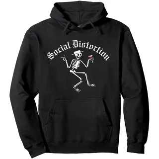 Offizielle Social Distortion Skelly Pullover Hoodie, Unisex für Erwachsene, Schwarz, XXL
