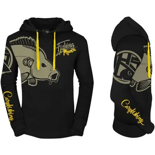 Hotspot Design Fishing Mania Hoodie schwarz-gelb XL