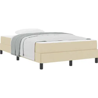 vidaXL Boxspringbett Creme 120 x 190 cm Stoff - Creme