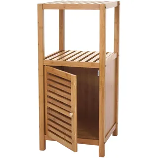 MCW Badregal Braun , Holz , 36x80x34 cm , Badezimmer, Badezimmerregale, Badregale