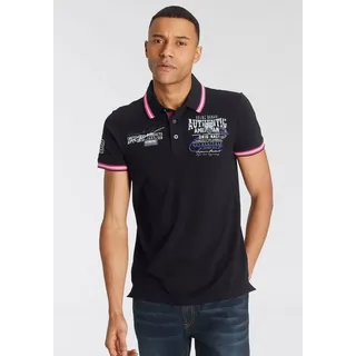 Bruno Banani Poloshirt Kurzarm, körpernahe Passform, aus Baumwollmischung, schwarz,