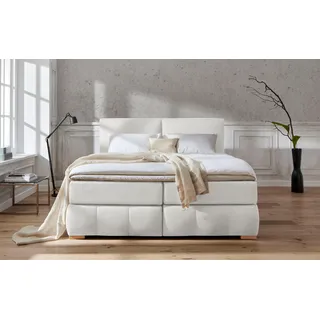 Guido Maria Kretschmer Home & Living Guido Maria Kretschmer Home&Living Boxspringbett »Wehma«, inkl. Topper in 3 verschiedenen Matratzen, auch in Samtstoff beige