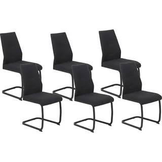 Hela Freischwinger Ariana Polyester schwarz 6er Set