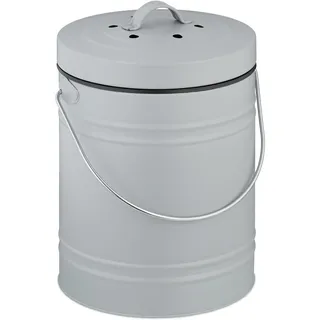 Relaxdays Komposteimer 5 l Grau