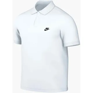 Nike Herren Club Ss Polo Pique Poloshirt, White/Black, M