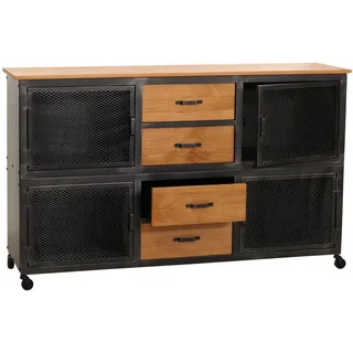 MCW Sideboard schwarz, natur