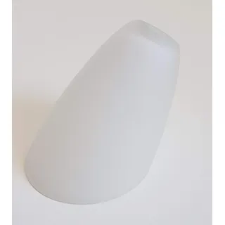 Lampenschirm Schute G4 – Ersatzglas Opalglas weiß matt abgeschrägt – Lampenglas, Glasschirm & Ersatzschirm für Leuchte, Tischlampe, Wandlampe und Pendellampe – Ø unten 4,5 cm