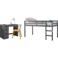 Bild von »Alpi«, (Spar-Set, 2 St.), Hochbett und Schreibtisch mit Stauraum, perfekt für kleine Räume