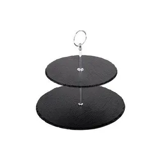 APS Etagere schwarz, silber Höhe: 24,0 cm, 1 St.