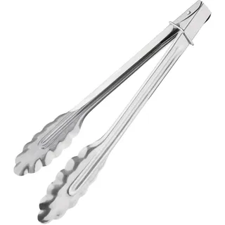 Nisbets Essentials DF668 Cateringzange 24,5 cm, Edelstahl, Küchenzange, Kochzange