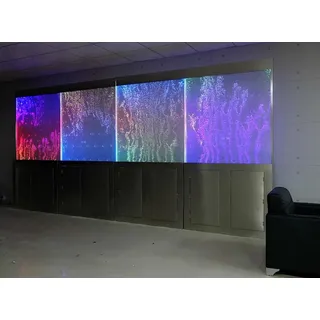 Moderne Trennwand Wasser Wände LED Wasserwand Beleuchtete Wand Säulen 180x200cm - Transparent