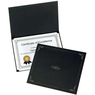 Oxford Zeugnishalter, schwarz, Diplomhalter, Briefgröße, 25 Stück pro Packung (299550)