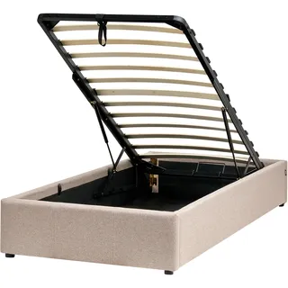 Beliani Polsterbett Beige, Textil, 90x200 cm