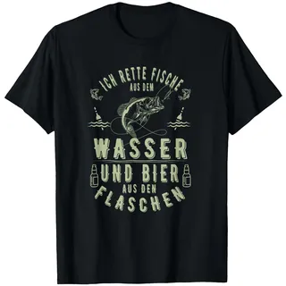 Ich rette Fische aus dem Wasser und Bier aus Flaschen. T-Shirt