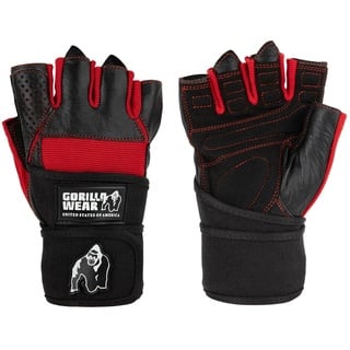 Gorilla Wear Dallas Wrist Wraps Gloves chwarz/Rot S