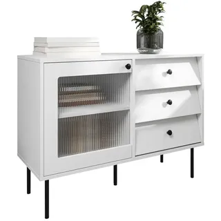 Mirjan24 Kombikommode Valerio 102 x 75 x 39 cm Weiß