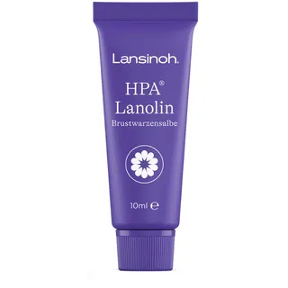 Lansinoh HPA Lanolin Brustwarzensalbe, 10 ml - beruhigt & schützt beanspruchte Brustwarzen - 100 % natürlich & klinisch getestet