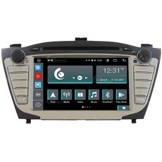 Jf Sound car Audio System Autoradio für Hyundai IX35 mit GPS,Kamera,Verstärker kleinem LCD als Standard Android Bluetooth WiFi USB DAB+ Touchscreen 7" 8core Carplay AndroidAuto,Schwarz,JF-137H5-X9C-1