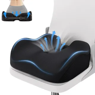 Benazcap Orthopädisches Sitzkissen aus Memory-Schaum – Ergonomisches Kissen zur Druckentlastung bei langem Sitzen, ideal für Auto, Büro, Gaming und Wohnzimmer Stühle, mit waschbarem Bezug