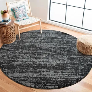 Sanat Teppich »Oslo« rund 10 mm Höhe Kurzflor, Wohnzimmer, Schlafzimmer, fussbodenheizungsgeeignet, schwarz