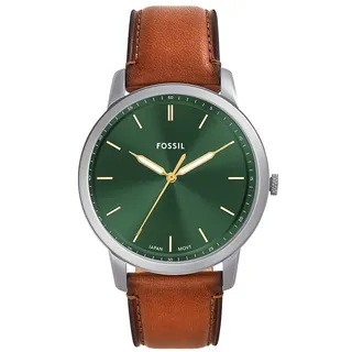 Fossil Herren Analog Quarz Uhr mit Leder Armband FS6094